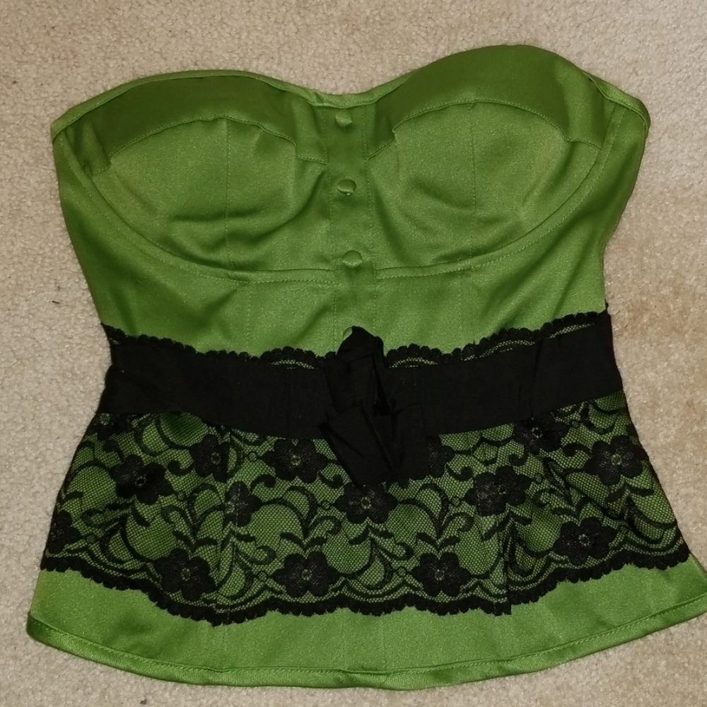 Light Green Charlotte Russe Size SM Corset